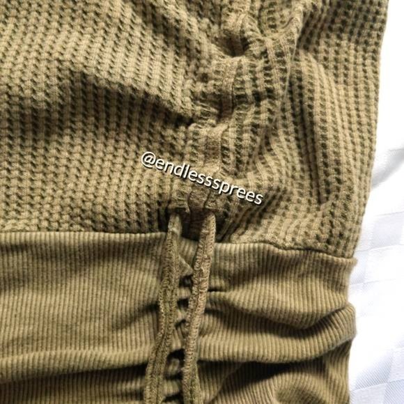 Free People Katya Thermal Mini Dress in Olive Green - Picture 7 of 7